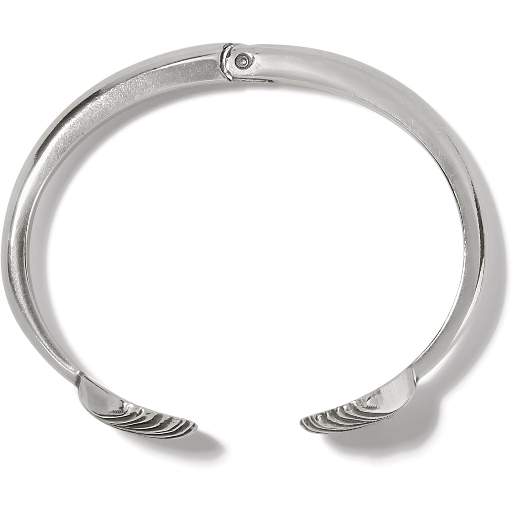Silver Shells Hinged Bangle