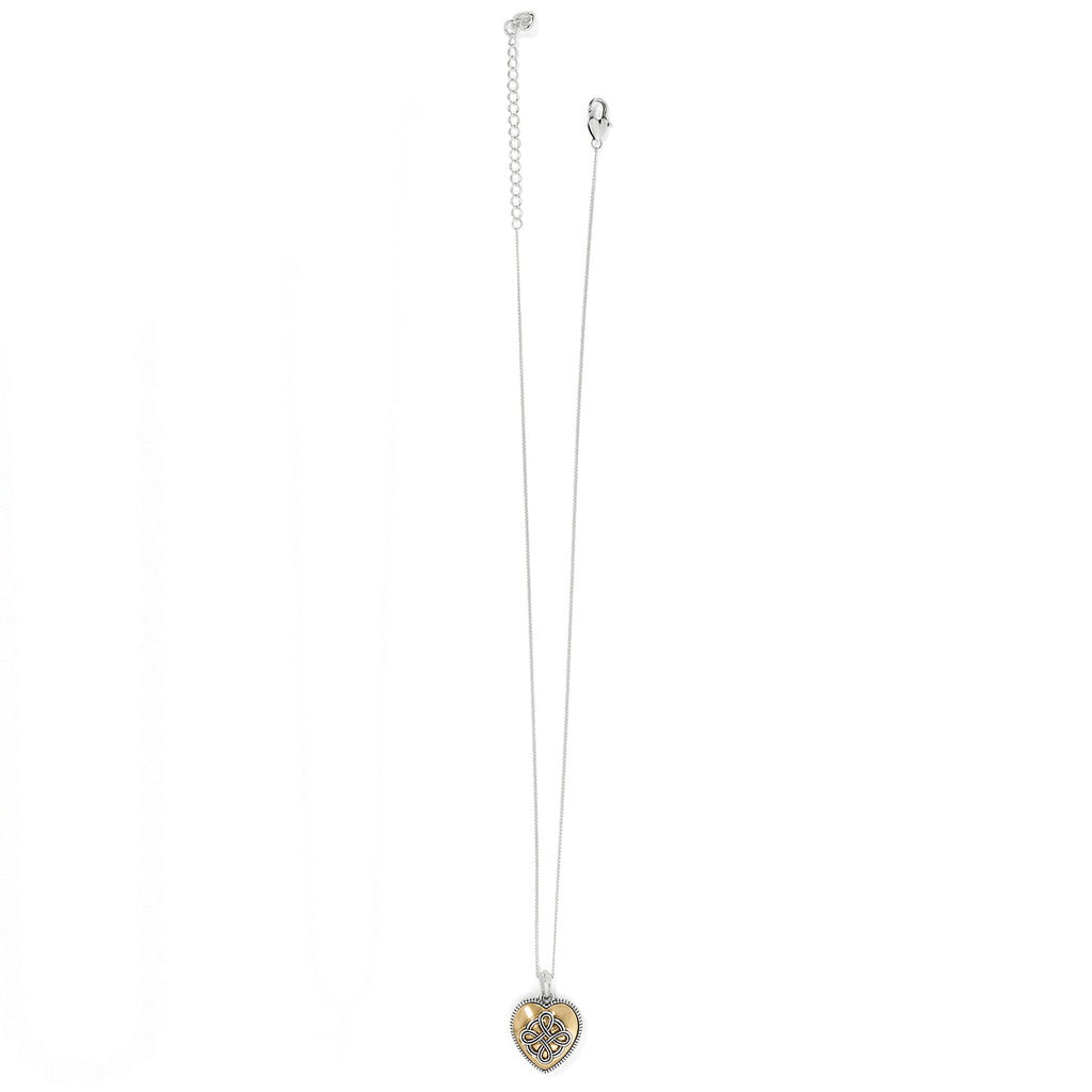 Interlok Noir Reversible Heart Necklace