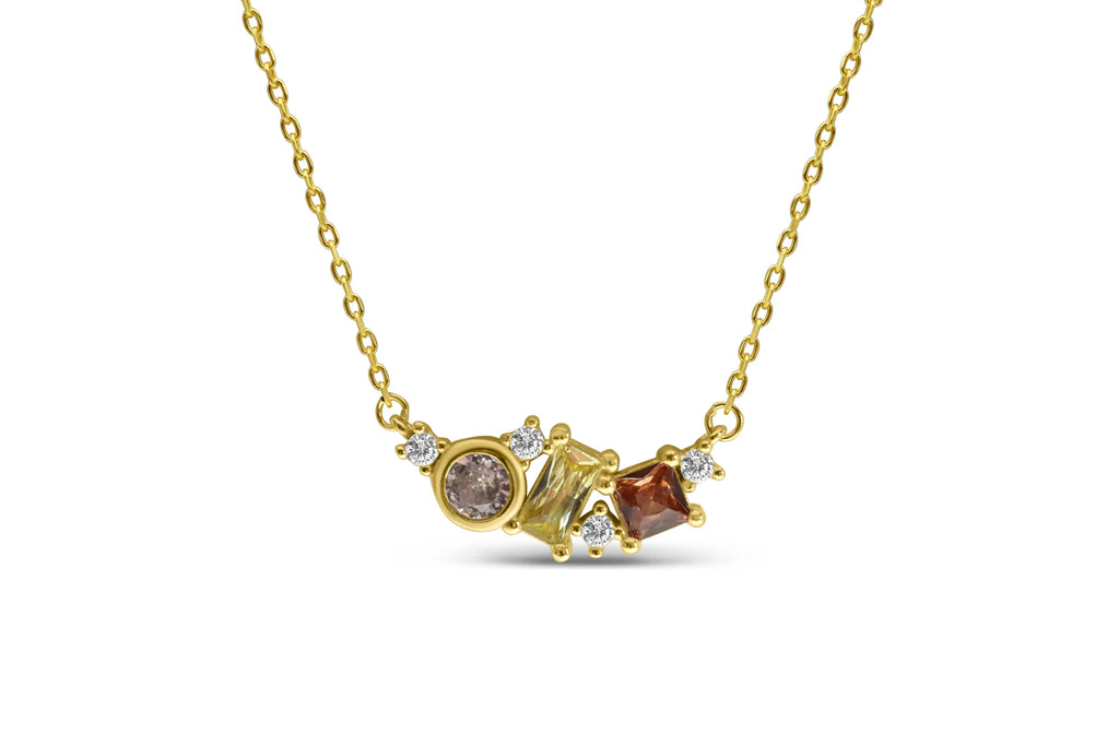 Coupled Birthstone Necklace