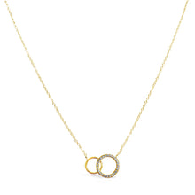 Load image into Gallery viewer, Dainty Double Circle Necklace