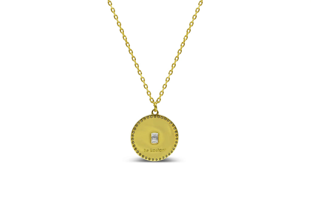 Be Radiant! Burst Baguette Disk Necklace