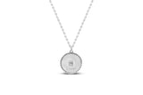 Burst Baguette Disk Necklace