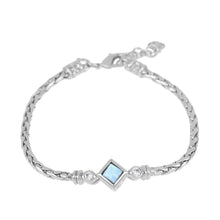 Load image into Gallery viewer, Single Strand Blue Diamond Opal Bracelet