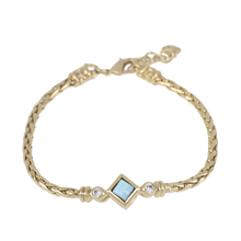 Load image into Gallery viewer, Single Strand Blue Diamond Opal Bracelet