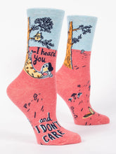 Load image into Gallery viewer, I Heard You and I Don&#39;t Care W-Crew Socks