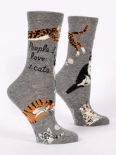 Load image into Gallery viewer, People I Love: Cats W-Crew Socks