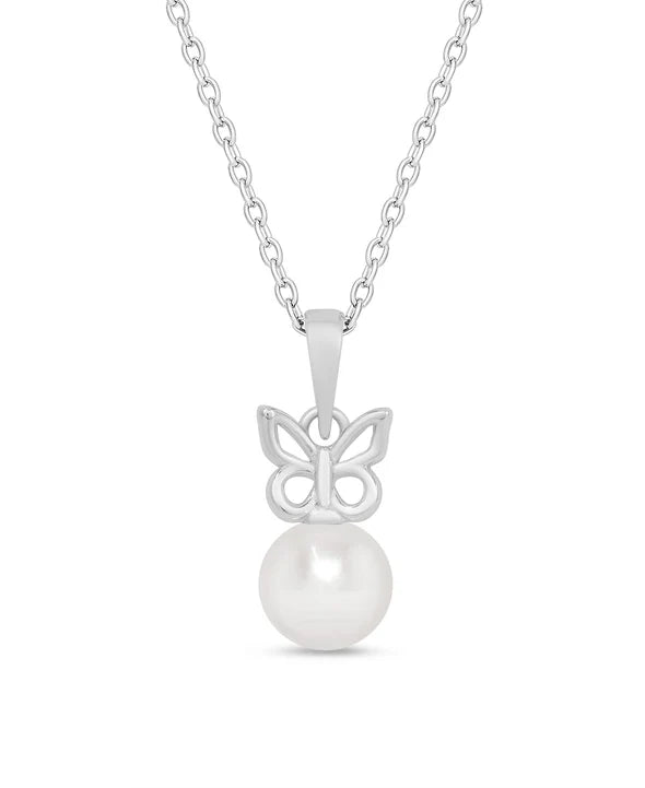 Butterfly & Freshwater Pearl Pendant