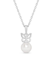 Load image into Gallery viewer, Butterfly &amp; Freshwater Pearl Pendant