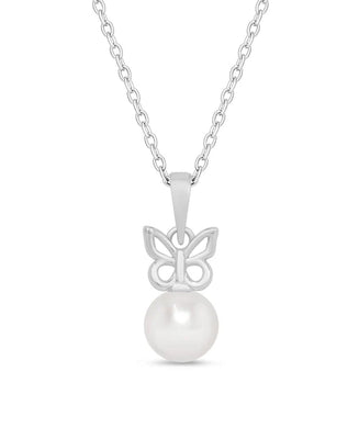Butterfly & Freshwater Pearl Pendant