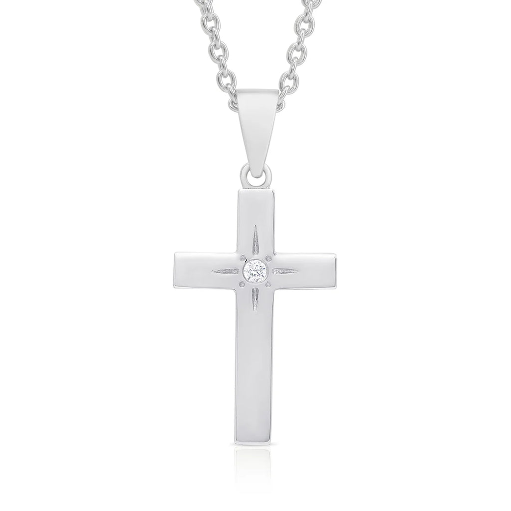 Cross Necklace with CZ