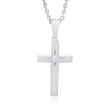 Cross Necklace with CZ