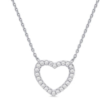 Load image into Gallery viewer, Open Heart CZ Necklace