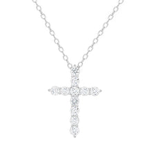 Load image into Gallery viewer, CZ Cross Necklace