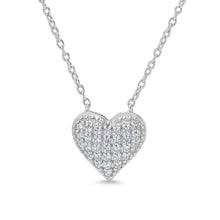 Load image into Gallery viewer, Pave CZ Heart Necklace