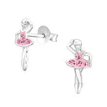 Load image into Gallery viewer, Ballerina Stud Earrings w/Crystals