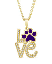 Load image into Gallery viewer, Puppy Love CZ Pendant (Purple)