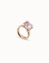 Load image into Gallery viewer, 18K Gold-Plated Ring With Pink Crystal