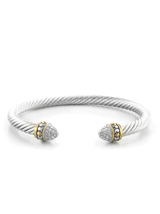 Pavé Small Wire Cuff Bracelet