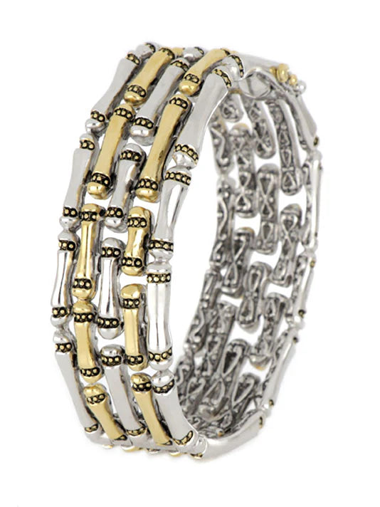 Five-Row Hinged Bangle Bracelet