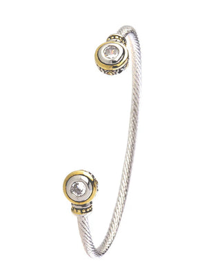 Two-Stone Small Cuff Bracelet