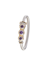 Load image into Gallery viewer, Three-Stone CZ Wire Bracelet