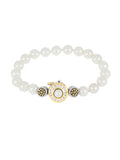 Pavé & White Seashell Pearl Strand Bracelet