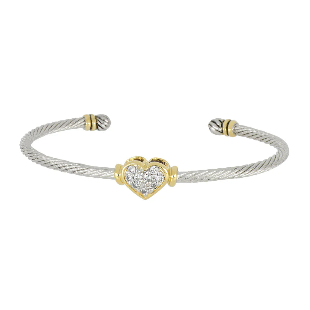 Heart Wire Cuff Bracelet