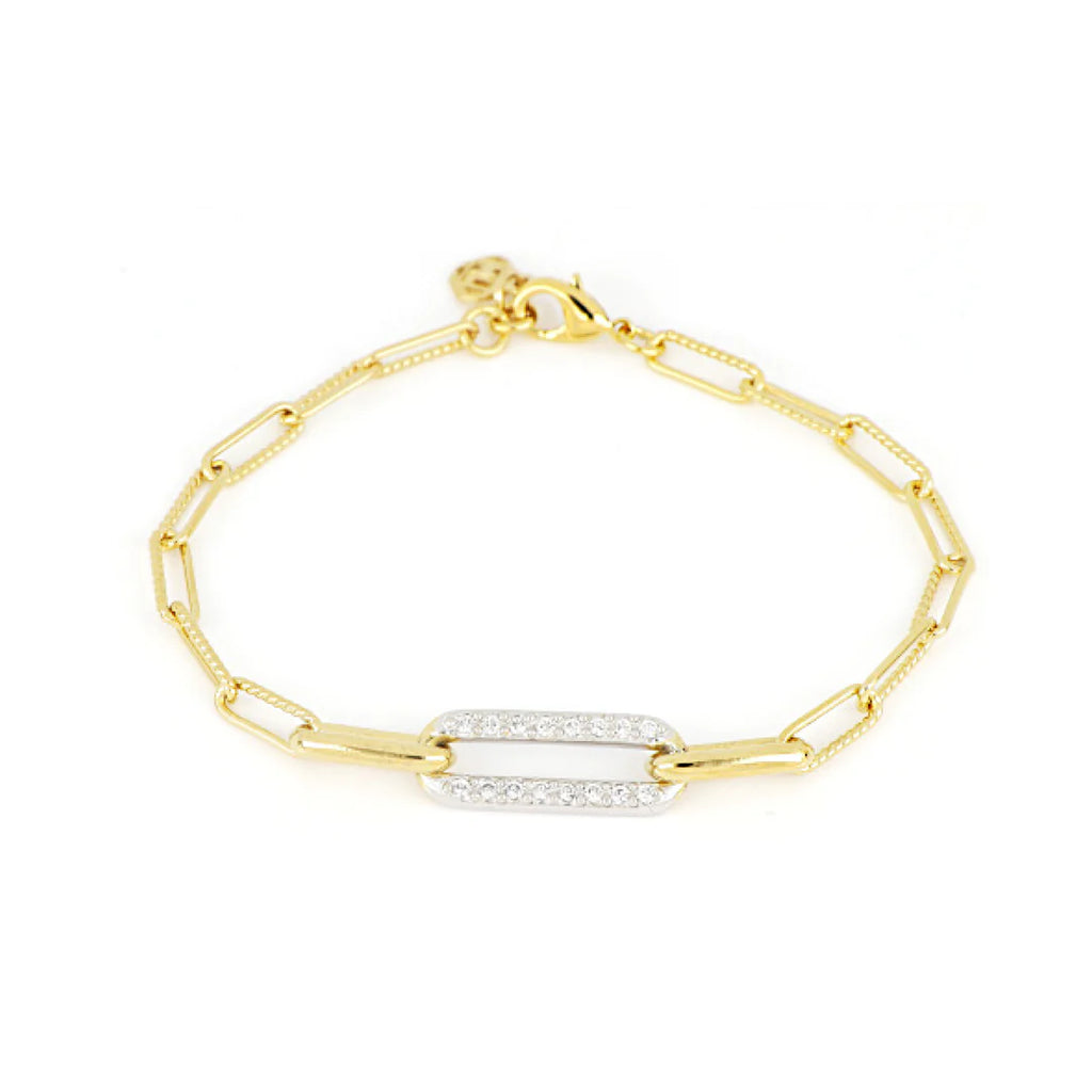 Large Pavé Link Bracelet