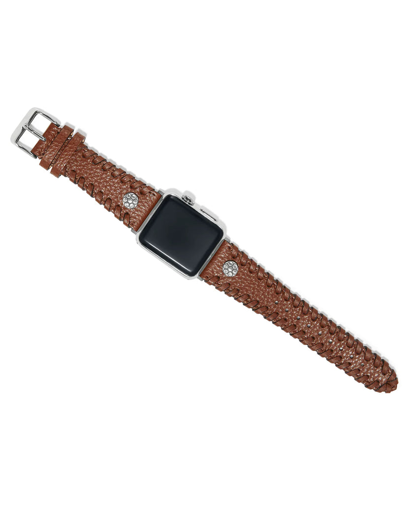 Harlow Leather Laced Watch Band - Bourbon