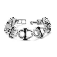 Load image into Gallery viewer, Brighton Portofino Link Large Bracelet in Silver-Black
