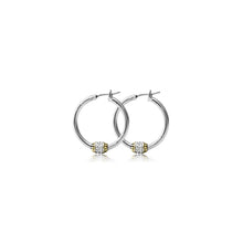 Load image into Gallery viewer, Beaded Pavé Hoop Earrings