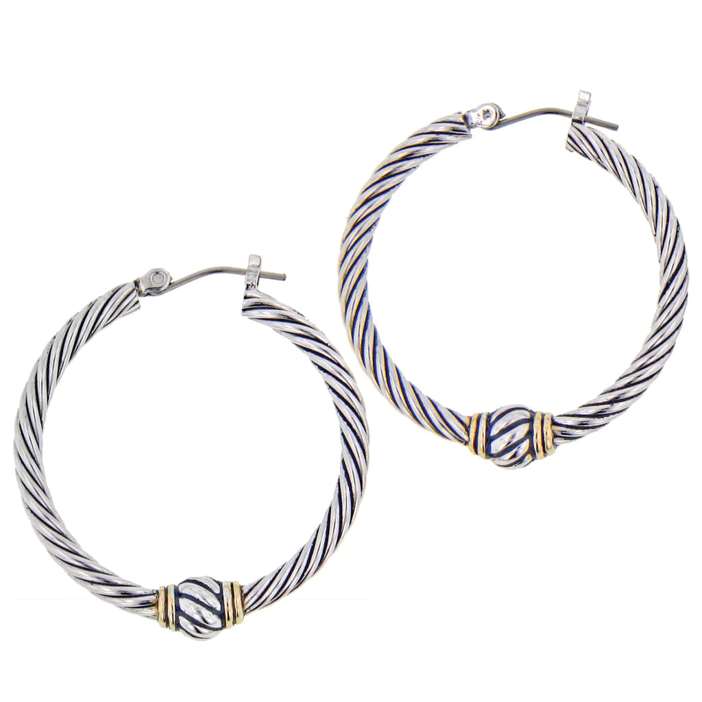 Twisted Wire Hoop Earrings