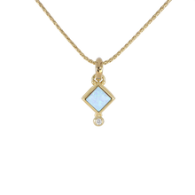 Load image into Gallery viewer, Blue Diamond Opal Pendant with Chain