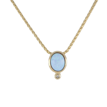 Load image into Gallery viewer, Blue Oval Opal Pendant