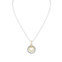 Load image into Gallery viewer, Circle With Inset Pendant Necklace