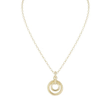 Load image into Gallery viewer, Circle With Inset Pendant Necklace