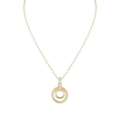 Circle With Inset Pendant Necklace