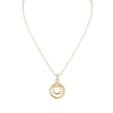 Circle With Inset Pendant Necklace