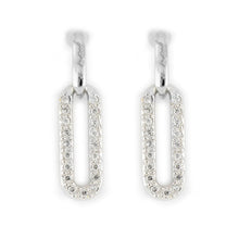 Load image into Gallery viewer, Large Link Pavé Post Earrings