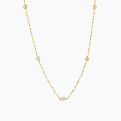 Center Sparkle Choker Chain Necklace