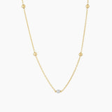 Center Sparkle Choker Chain Necklace