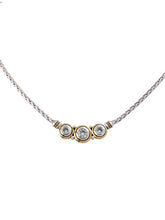 Load image into Gallery viewer, Three-Stone CZ Necklace