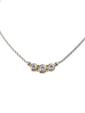 Three-Stone CZ Necklace