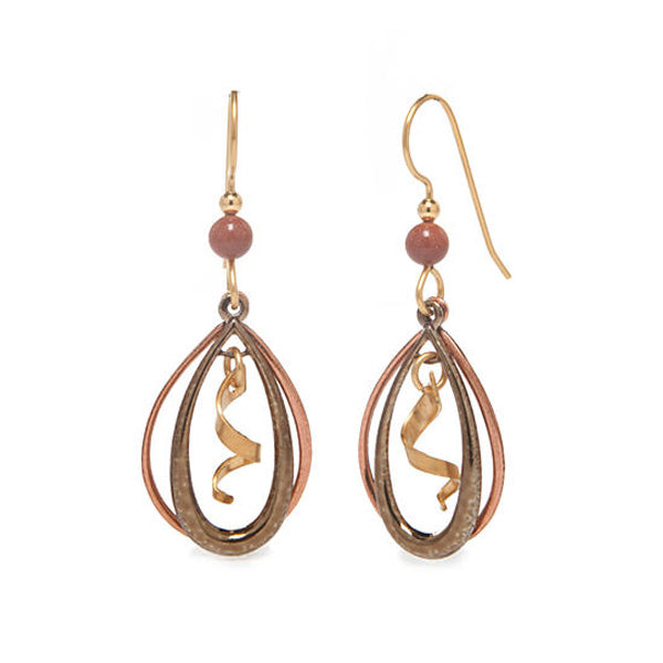 Open Tear Duo & Spiral Dangle Earrings