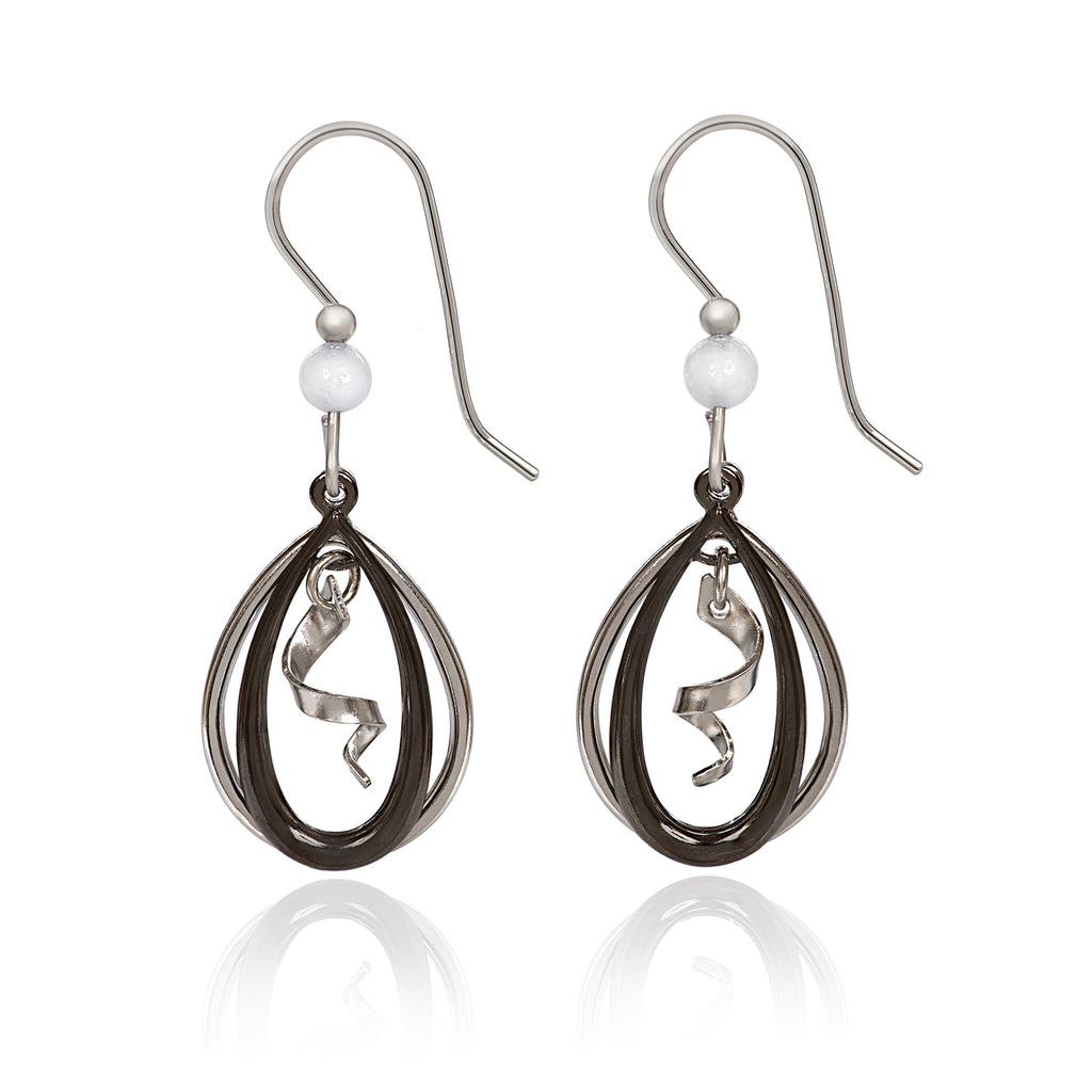 Open Tear Duo & Spiral Dangle Earrings