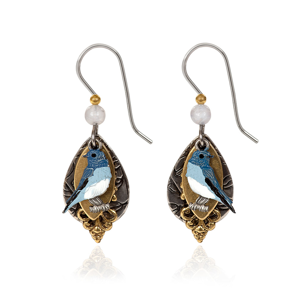 Layered Bluebird Earrings