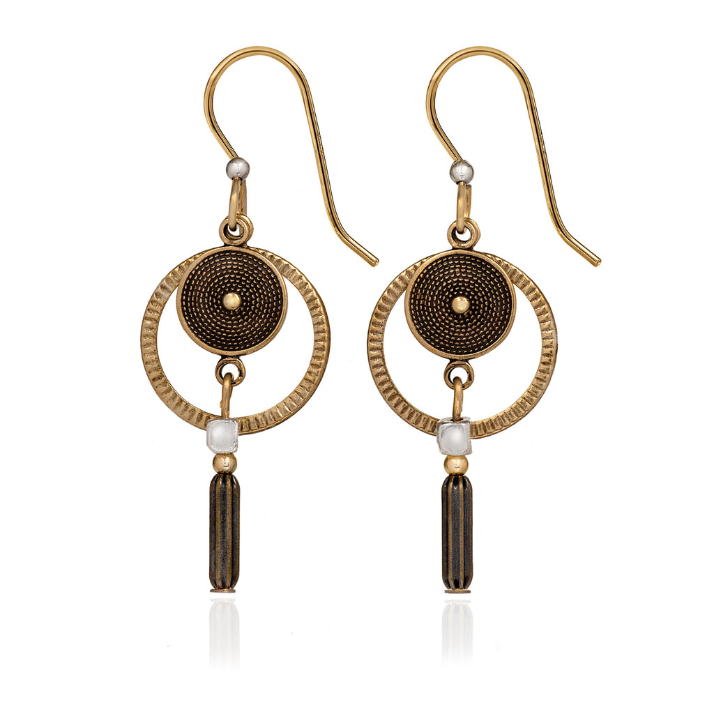 Techno Look Wire Drop Earrings