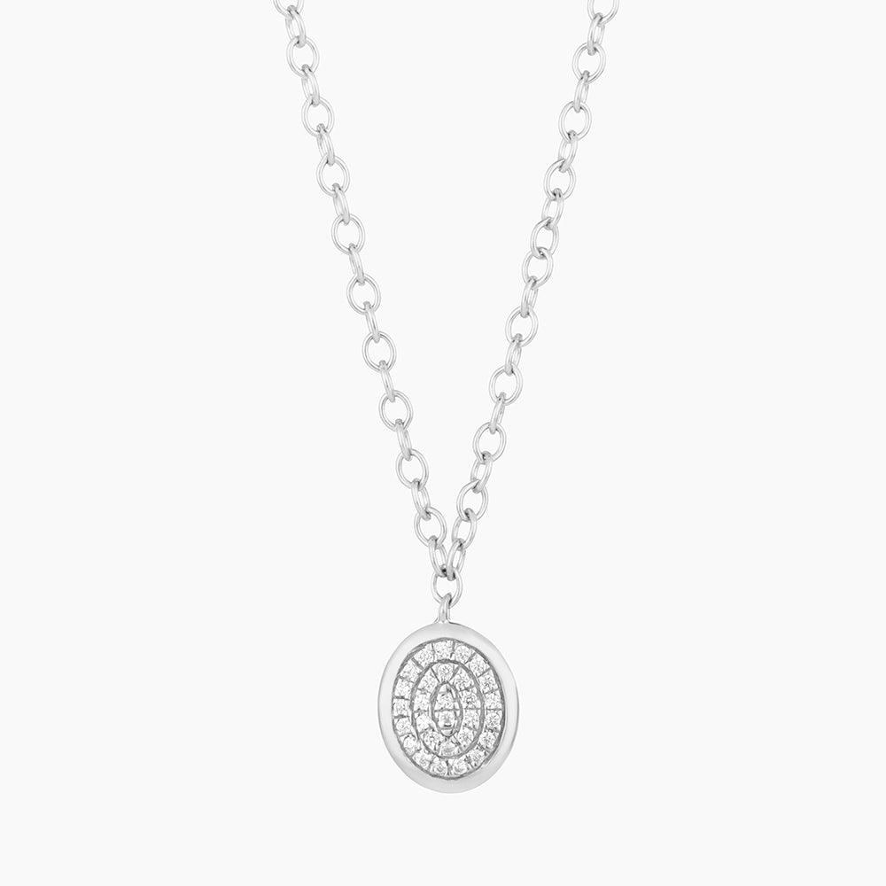 Optimistic Oval Diamond Pendant Necklace