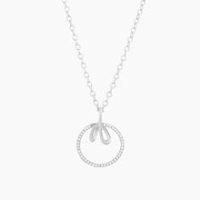 Load image into Gallery viewer, Ribbon In A Circle Pendant Necklace