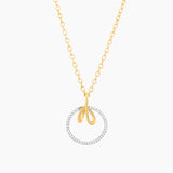 Ribbon In A Circle Pendant Necklace